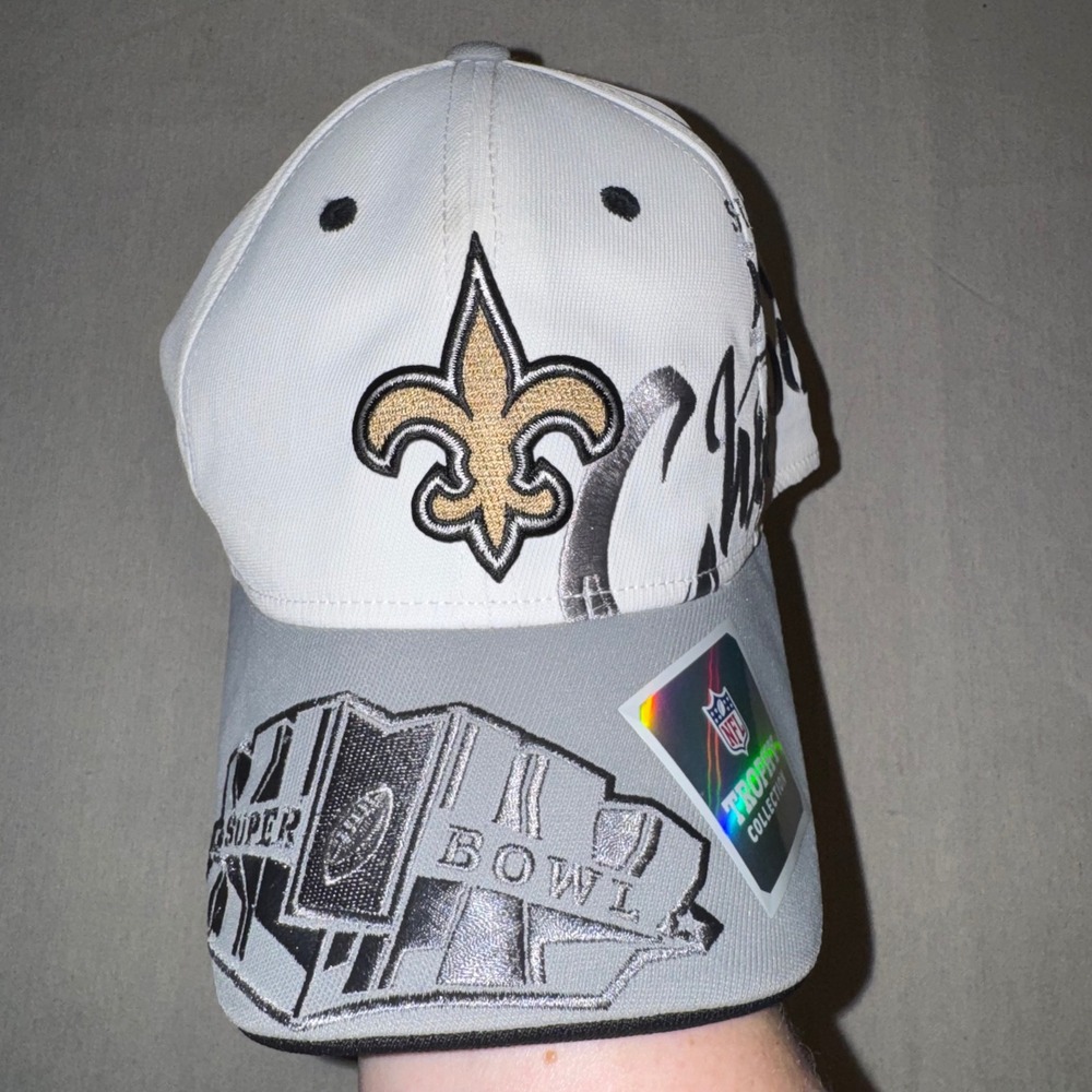 Reebok New Orleans Saints Super Bowl XLIV Champions NFL Cap Y2K OSFA